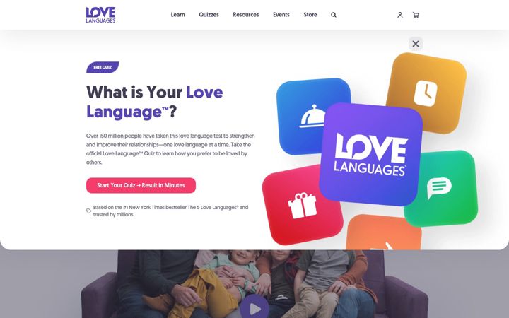 Screenshot von 5lovelanguages.com