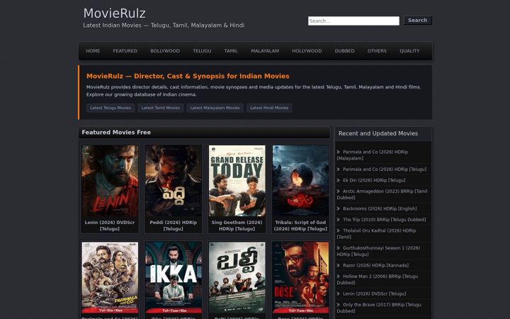 Screenshot ta' 5movierulz.navy