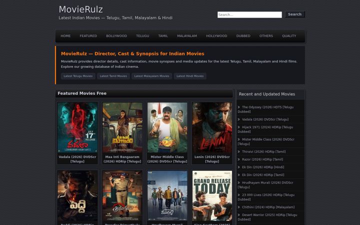 Screenshot of 5movierulz.school