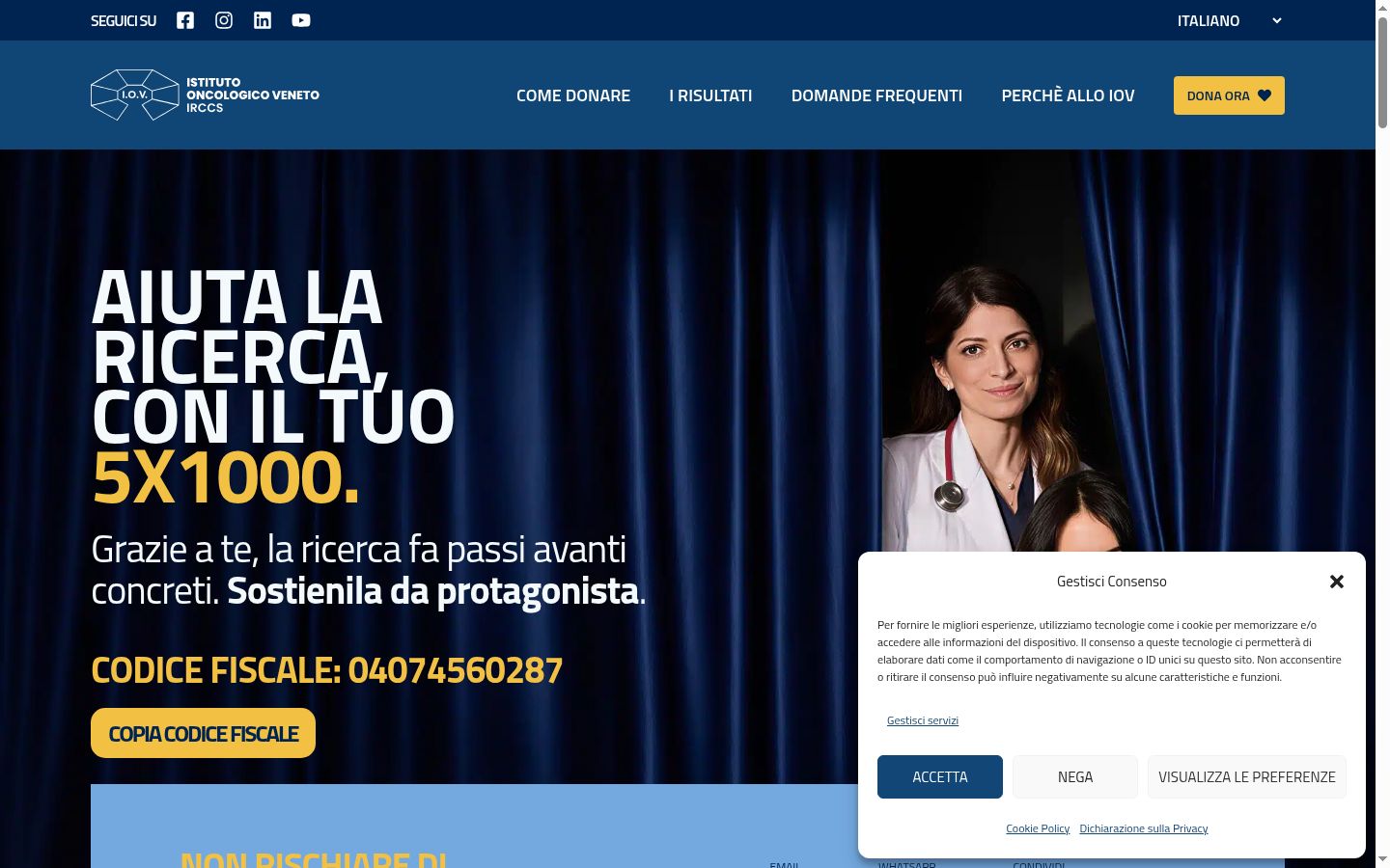 Screenshot of the consent banner shown before any interaction