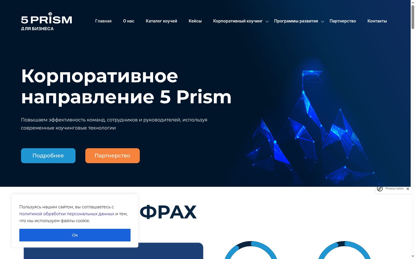 Screenshot του banner συγκατάθεσης που εμφανίστηκε πριν από οποιαδήποτε αλληλεπίδραση
