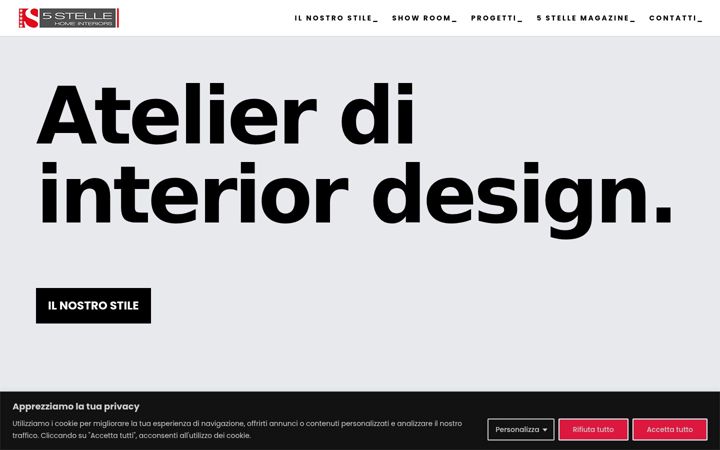Screenshot of 5stellehomeinteriors.ch
