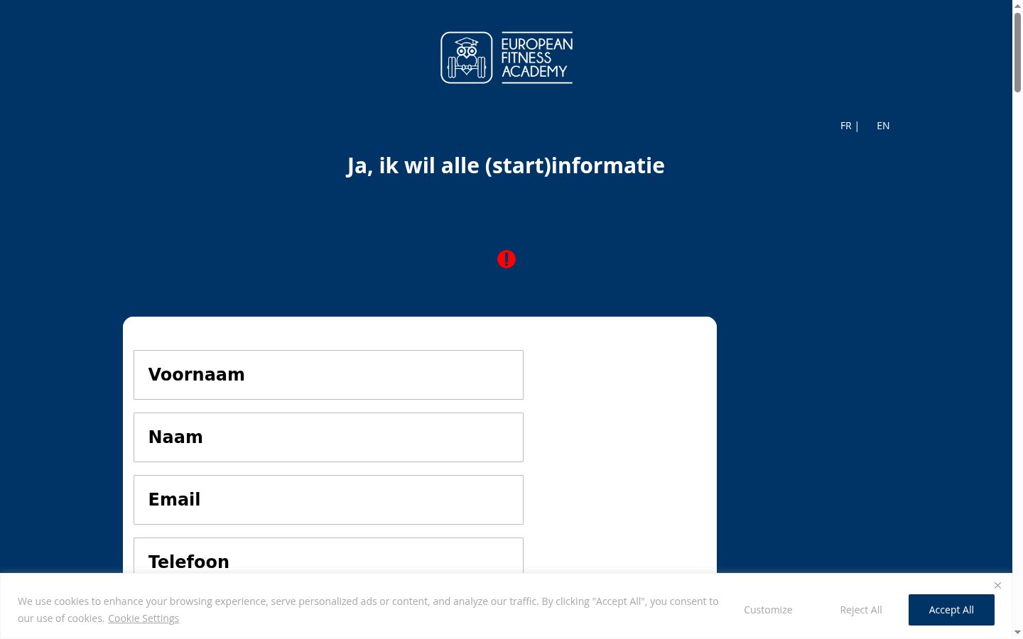 Sutikimo reklamjuostės, rodytos prieš bet kokią sąveiką, ekrano kopija
