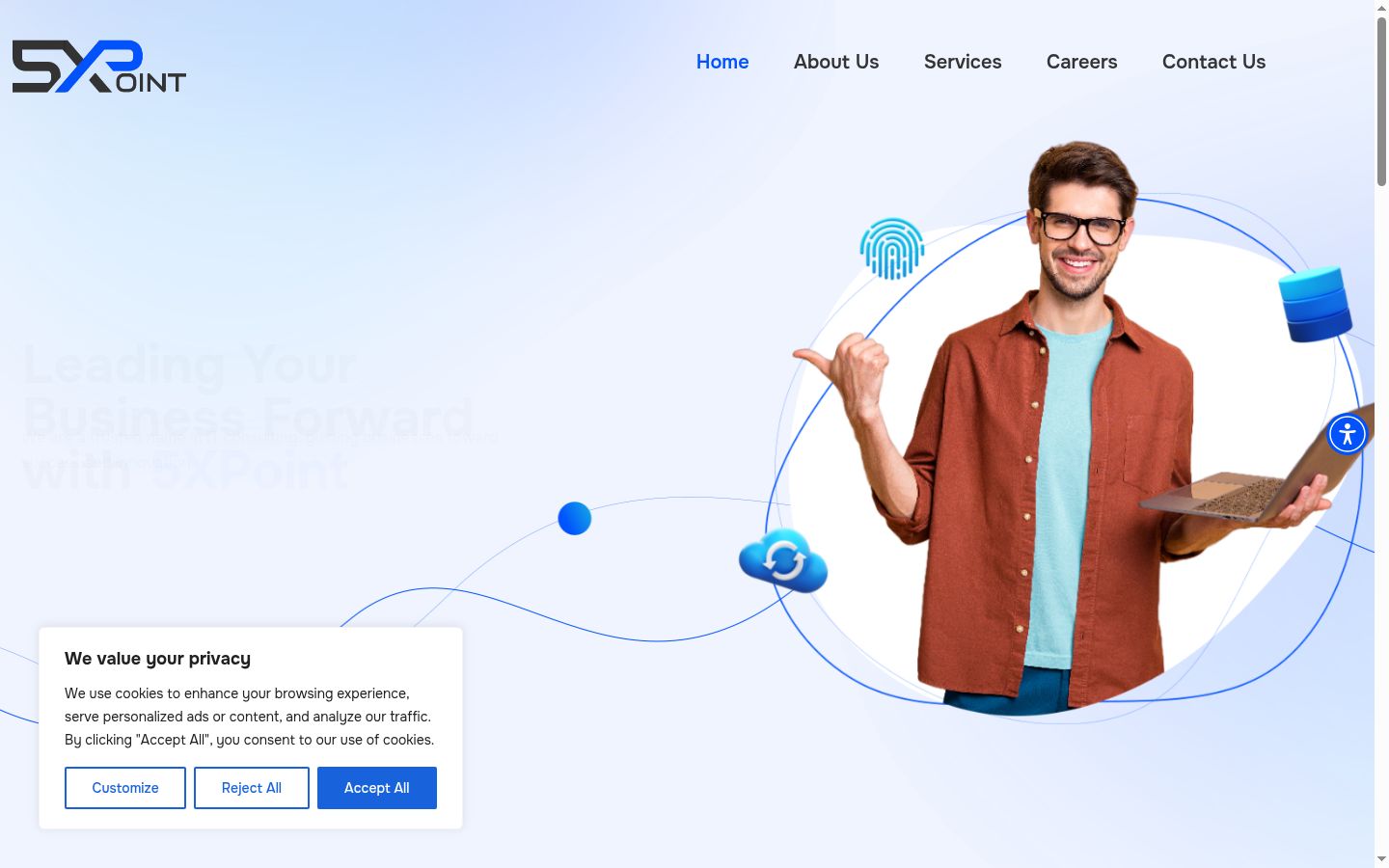 Screenshot del banner di consenso mostrato prima di qualsiasi interazione