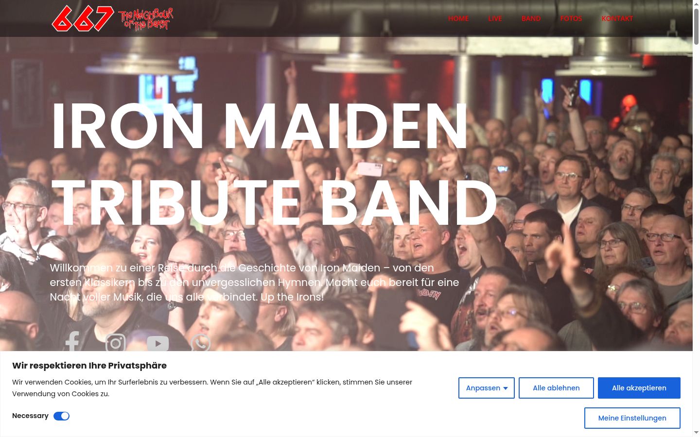 Screenshot des Einwilligungsbanners vor jeglicher Interaktion