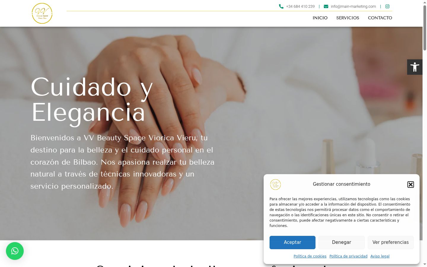 Screenshot of the consent banner shown before any interaction