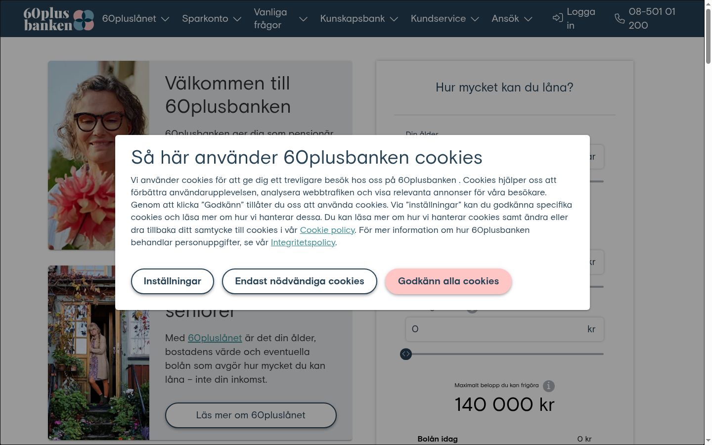 Snímka obrazovky banera súhlasu zobrazeného pred akoukoľvek interakciou