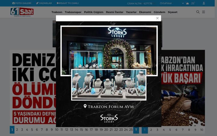 Screenshot of 61saat.com