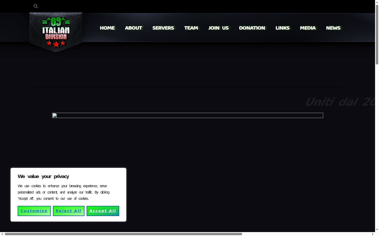 Captura de pantalla del banner de consentimiento mostrado antes de cualquier interacción