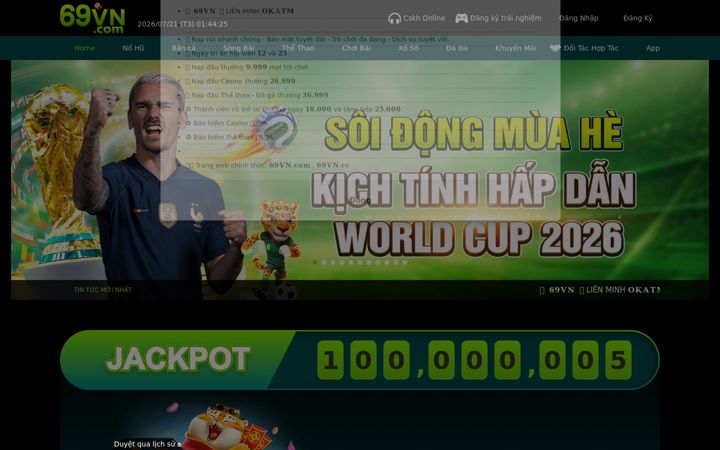 Screenshot of 69vnv.com