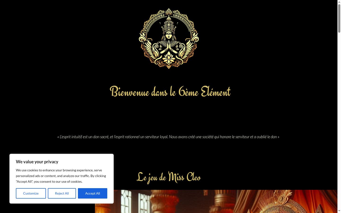 Captura de pantalla del banner de consentimiento mostrado antes de cualquier interacción