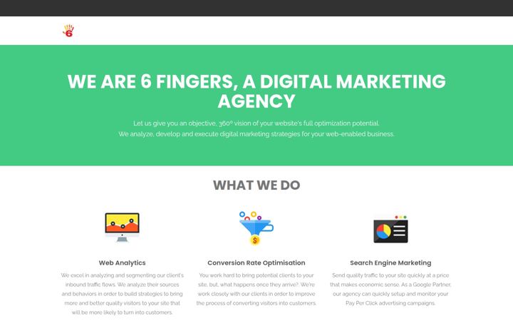 Screenshot of 6fingers.marketing