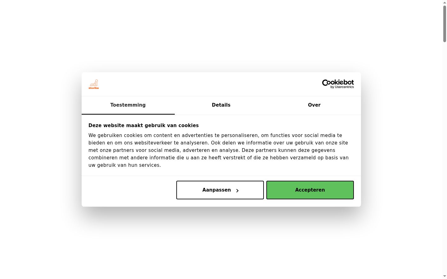 Screenshot of the consent banner shown before any interaction