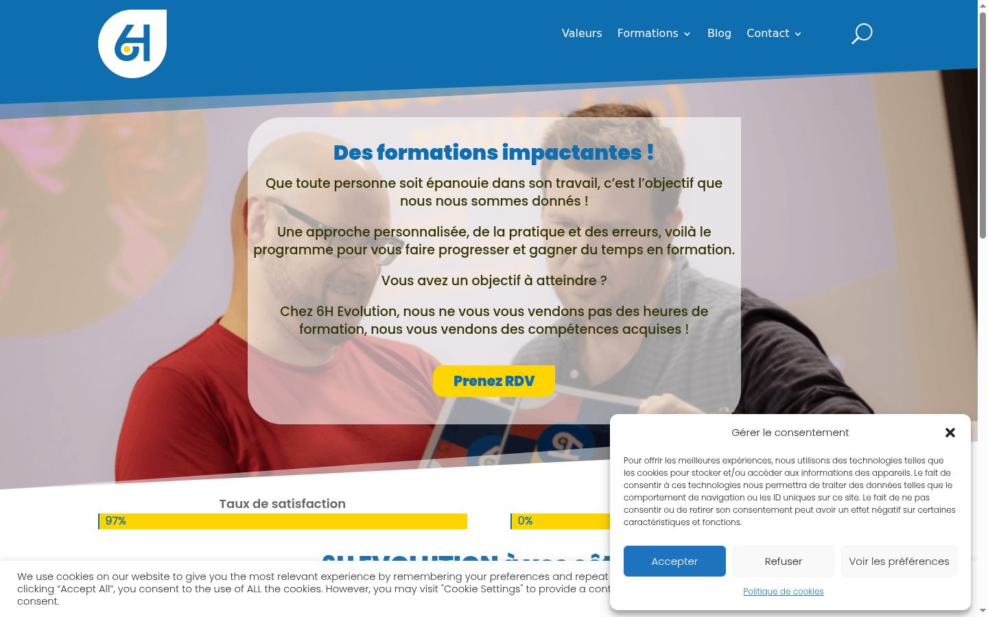 Screenshot tal-banner tal-kunsens muri qabel kwalunkwe interazzjoni