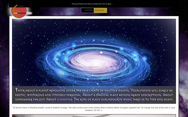 Screenshot of 6moons.com