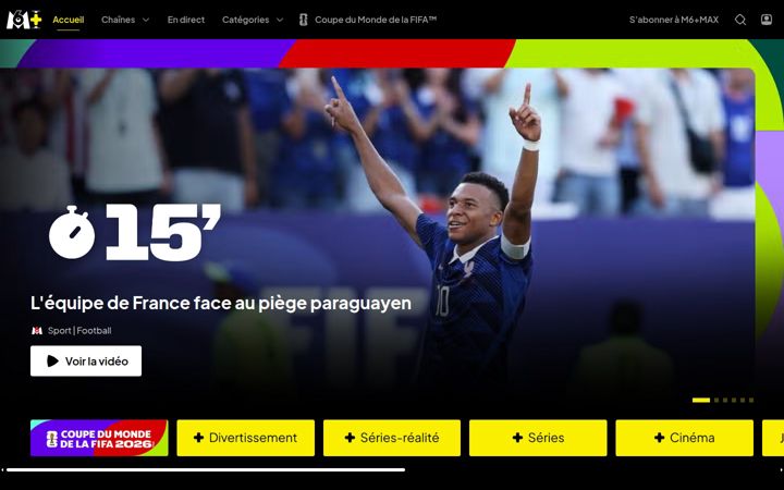 Screenshot of 6play.fr