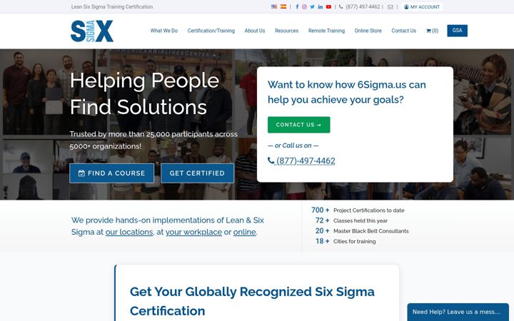 Screenshot of 6sigma.us