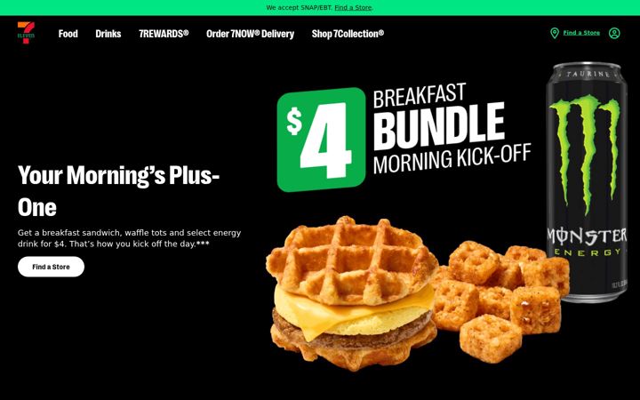 Screenshot του 7-eleven.com