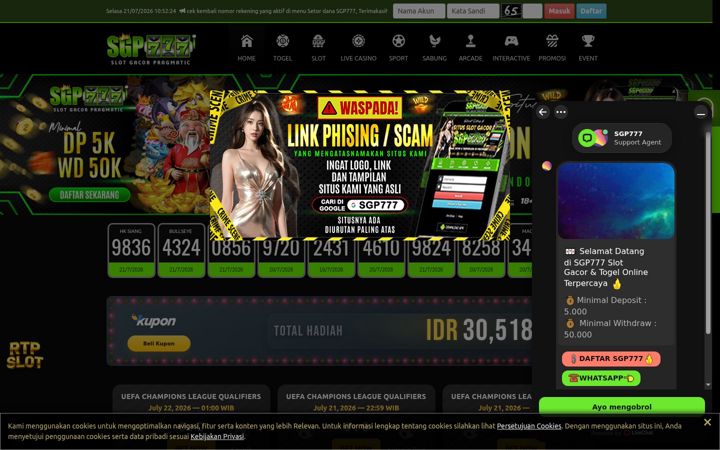Screenshot of 70sgp777.com