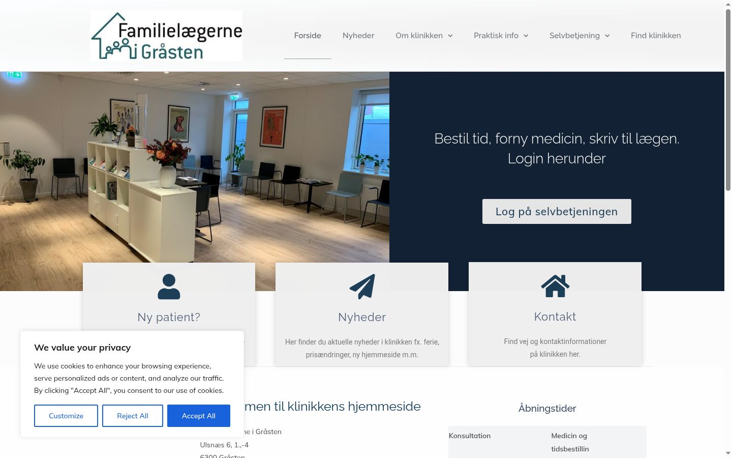 Screenshot tal-banner tal-kunsens muri qabel kwalunkwe interazzjoni