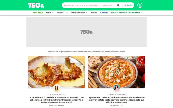Captură de ecran a 750g.com