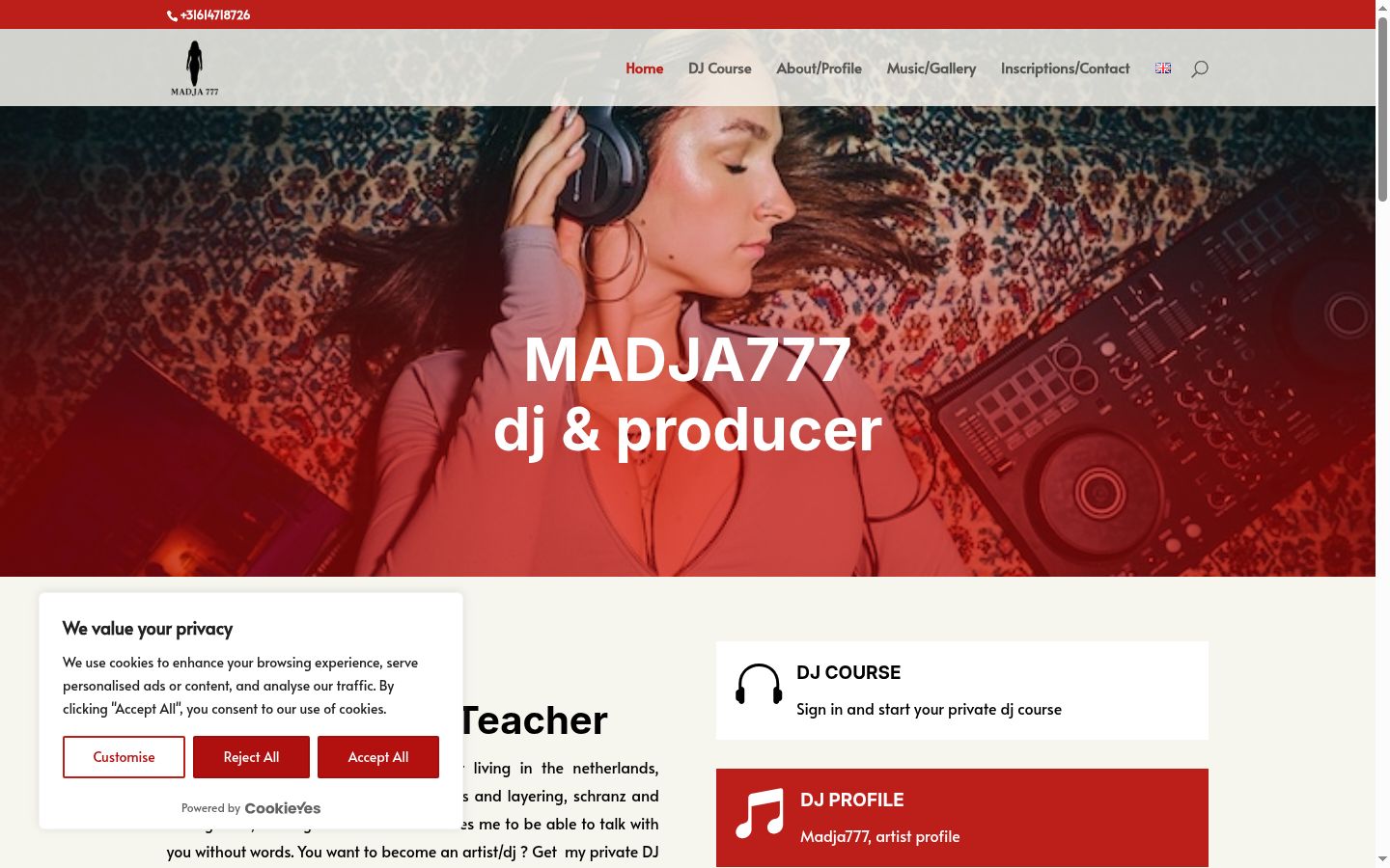 Screenshot του banner συγκατάθεσης που εμφανίστηκε πριν από οποιαδήποτε αλληλεπίδραση
