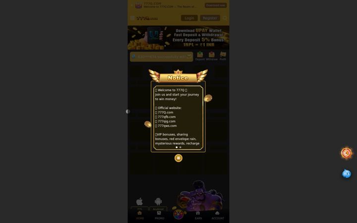 Screenshot of 777qgames.com