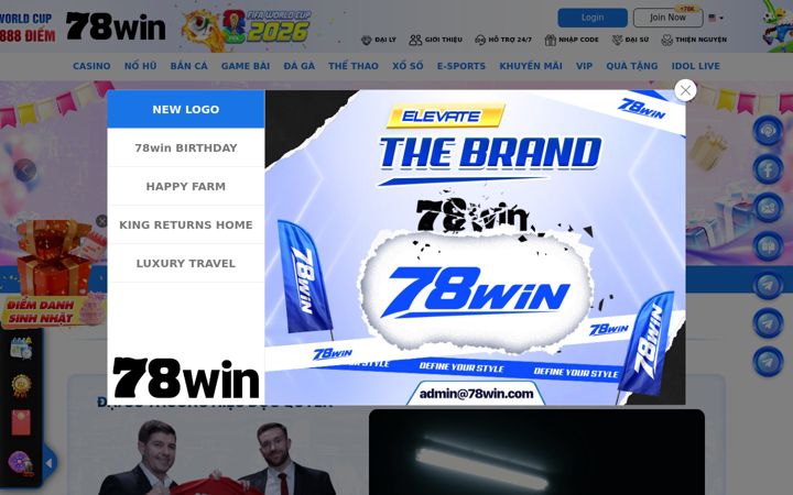 Screenshot of 78win77.plus