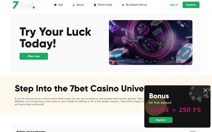 Screenshot of 7bet-casino.org