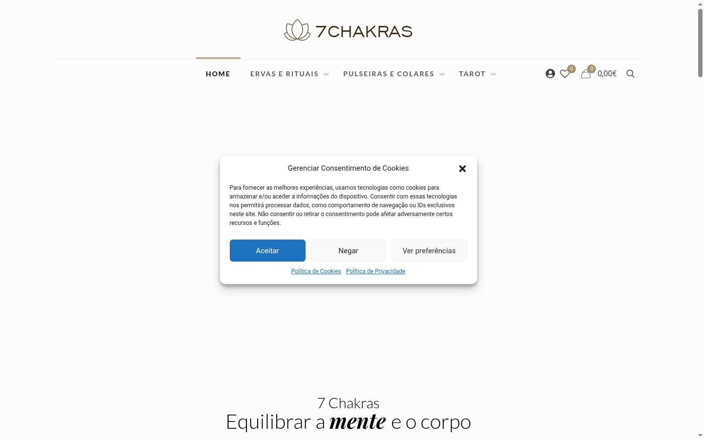 Screenshot of the consent banner shown before any interaction