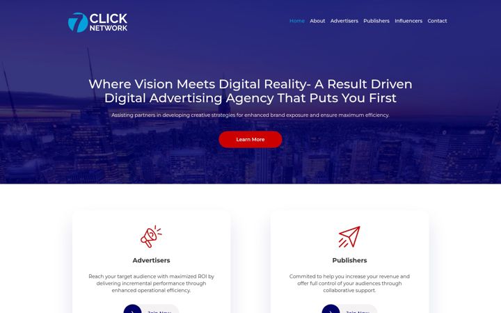Ekrano kopija 7clicknetwork.uk