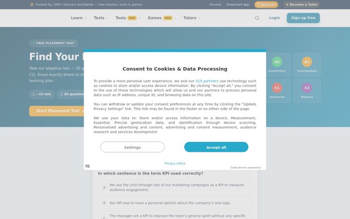 Screenshot of 7esl.com