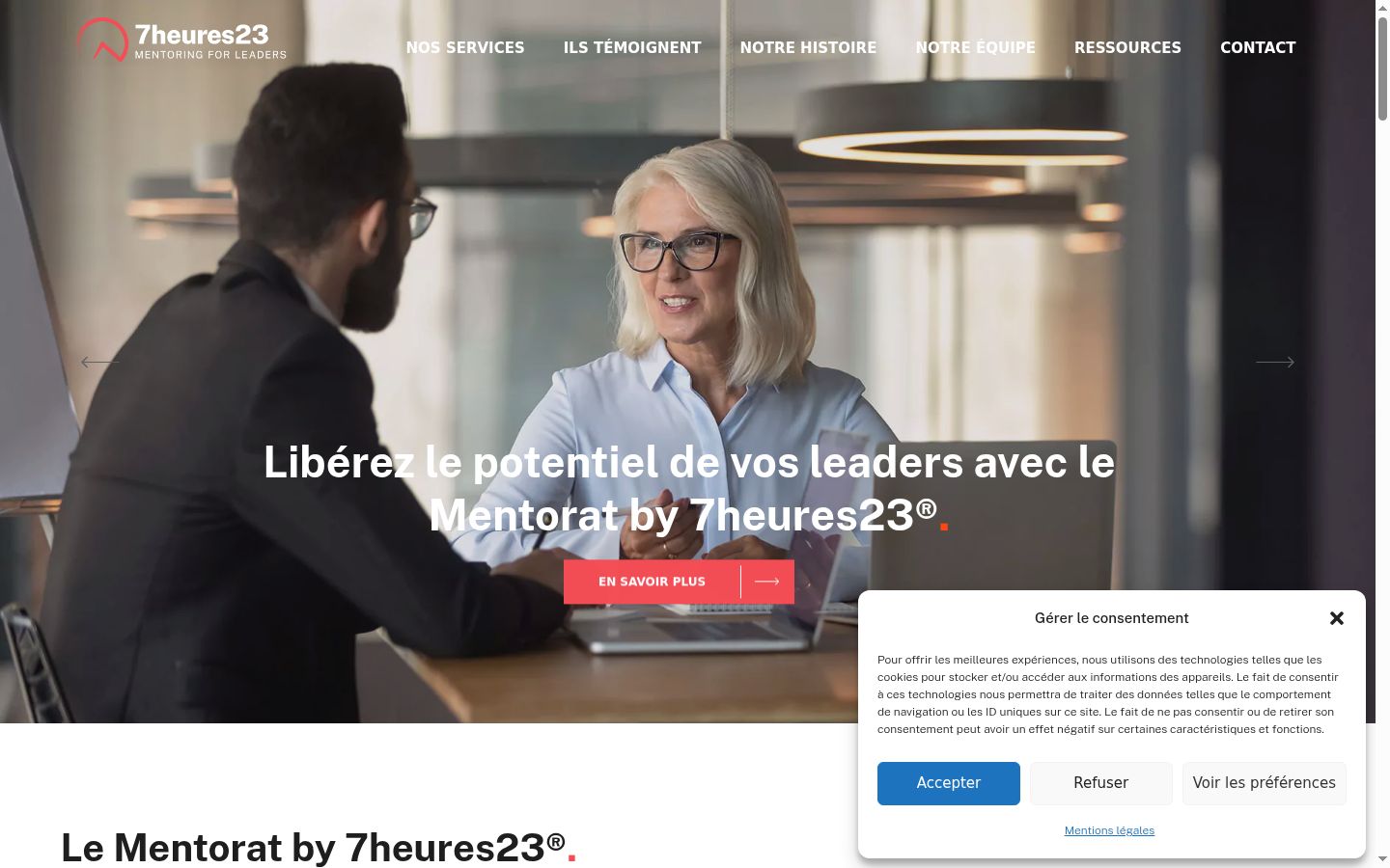 Screenshot des Einwilligungsbanners vor jeglicher Interaktion