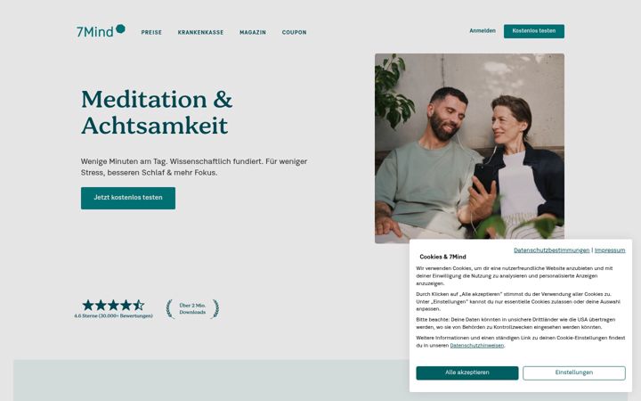 Screenshot of 7mind.de