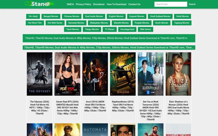 Screenshot of 7starhd.ngo