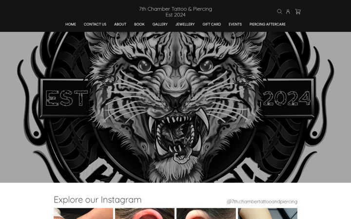 Screenshot di 7thchambertattooandpiercing.com