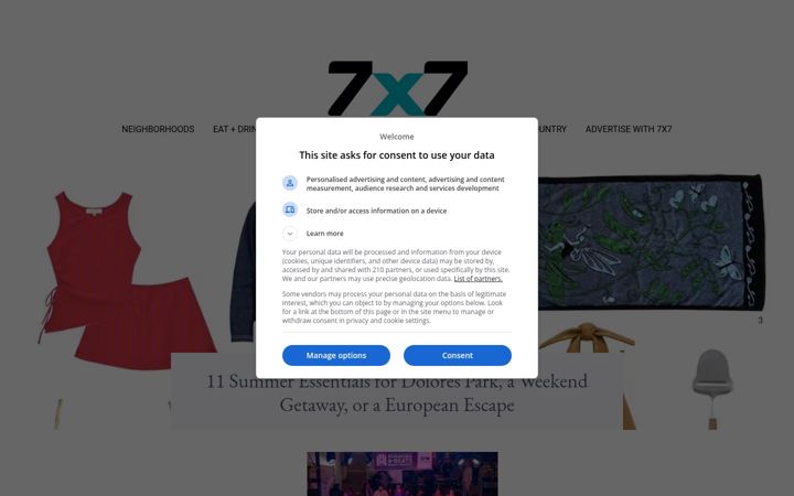 Screenshot of 7x7.com