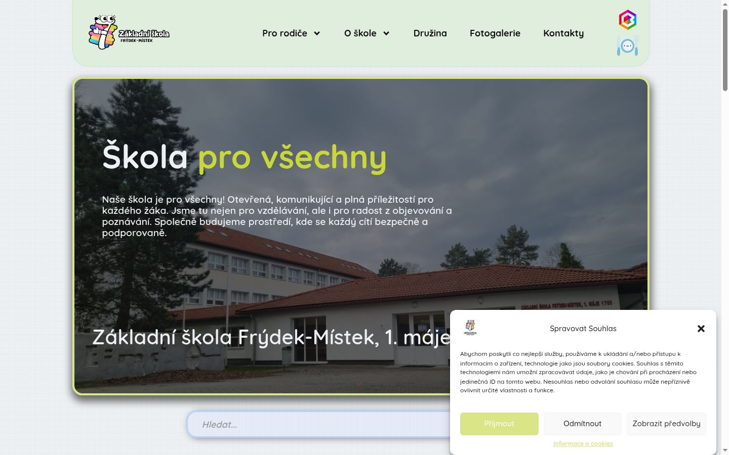 Zrzut ekranu banera zgody wyświetlanego przed jakąkolwiek interakcją
