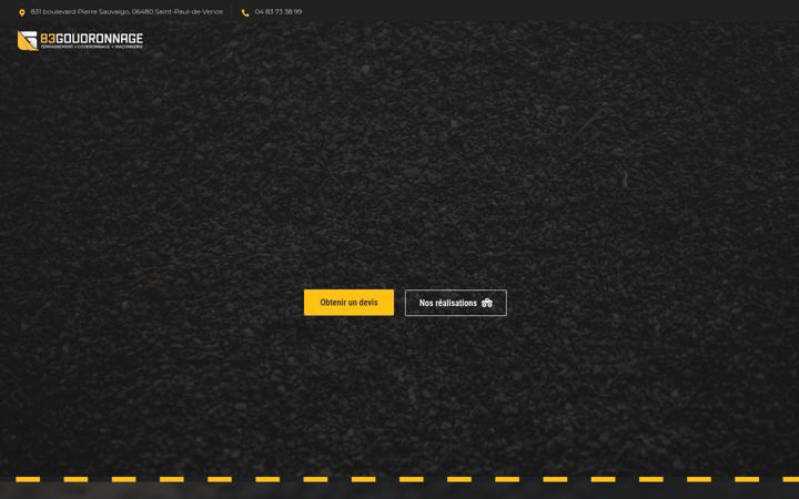 Screenshot stránky 83goudronnage.fr