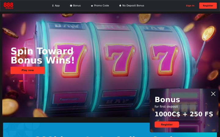 Screenshot of 888bingocasino.com