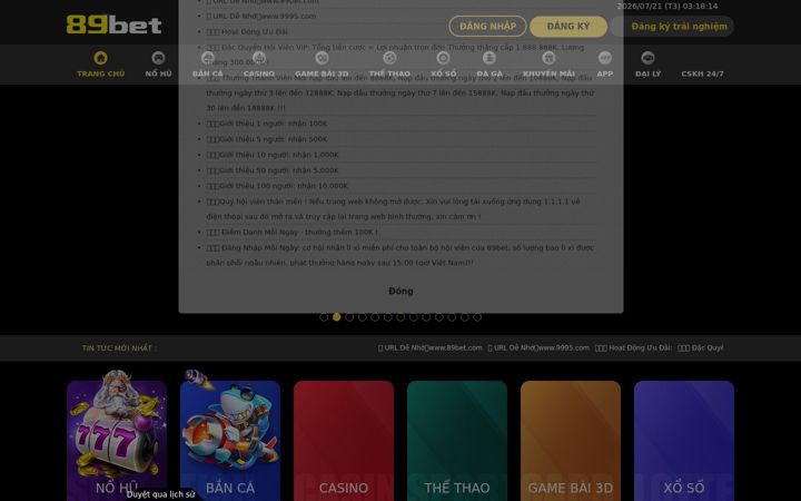 Screenshot of 89bet3000.com