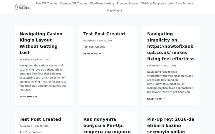 Screenshot of 8degreethemes.com