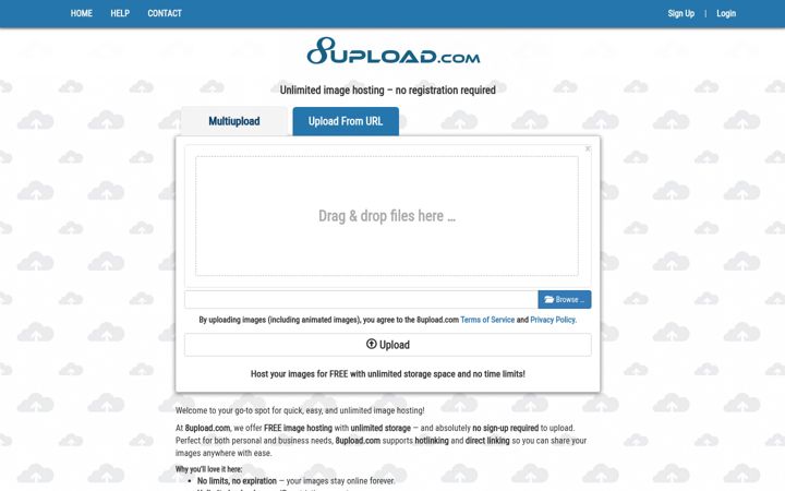 Screenshot of 8upload.com