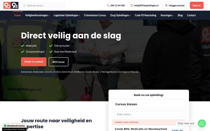 Screenshot of 9093opleidingen.nl