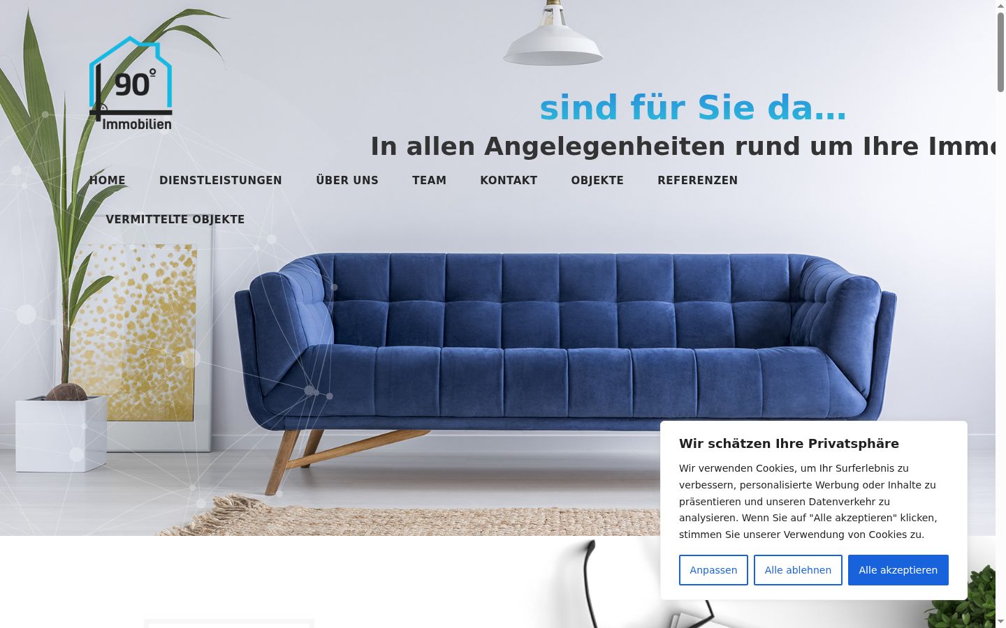 Screenshot del banner di consenso mostrato prima di qualsiasi interazione