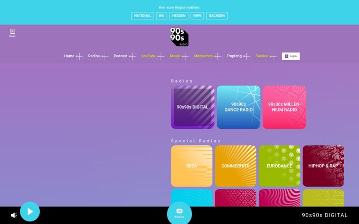 Screenshot of 90s90s.de