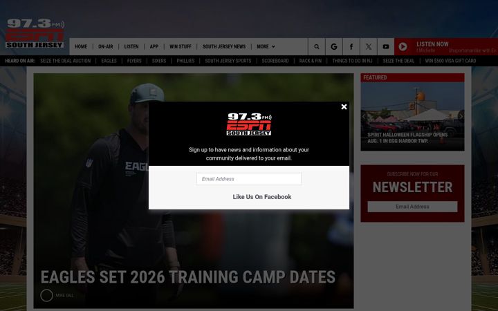 Captură de ecran a 973espn.com