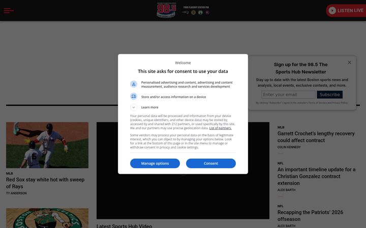 Screenshot of 985thesportshub.com