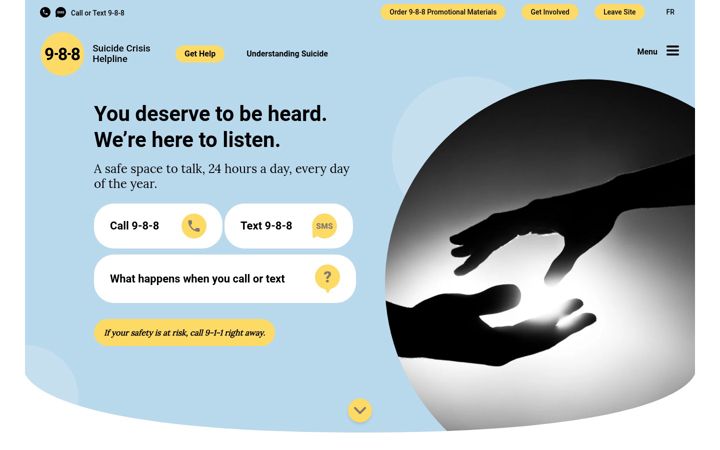 Screenshot of 988.ca