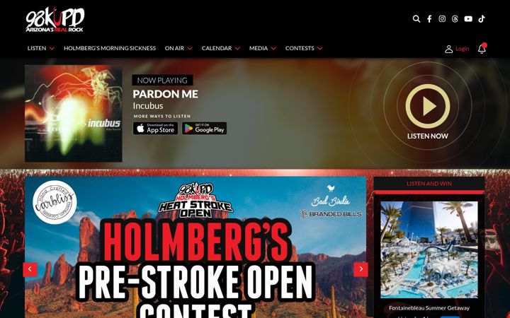 Screenshot von 98kupd.com